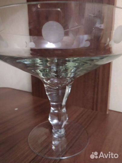 Ваза для фруктов 50-е хх века СССР. Стекло