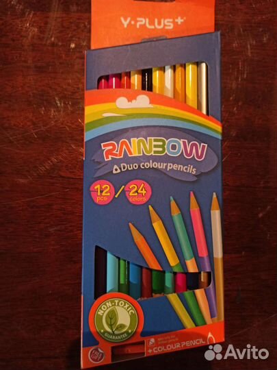 Цветные карандаши Y-Plus Raincox 12шт/24цв+точилка
