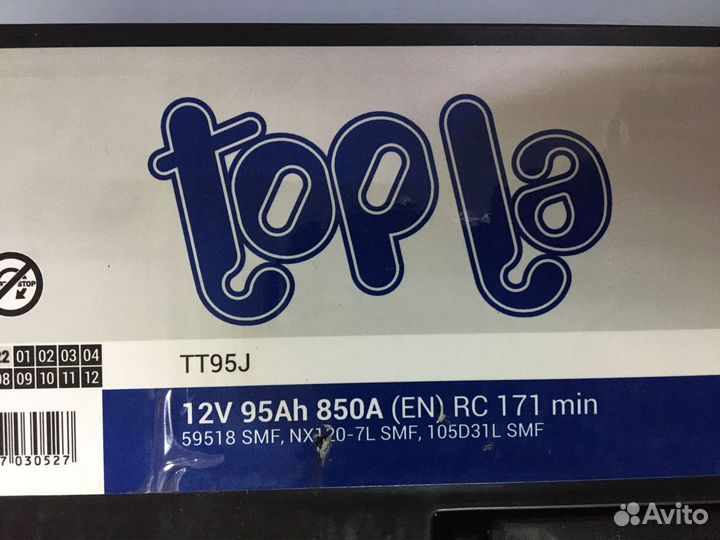 Аккумулятор 95 ач topla TOP пусковой 850A D31L