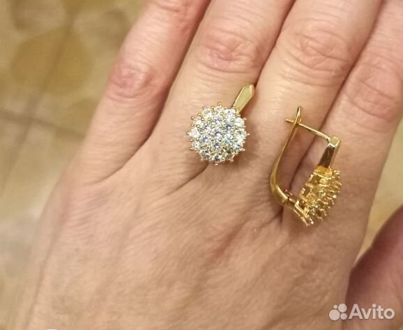 Позолоченные серьги