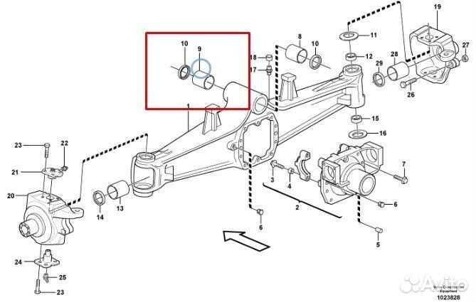 6194022M1 Втулка моста экскаватора погрузчика