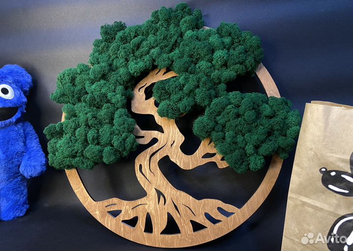 Панно из стабилизированного мха