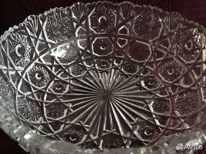 Салатник хрустальный 26 см СССР
