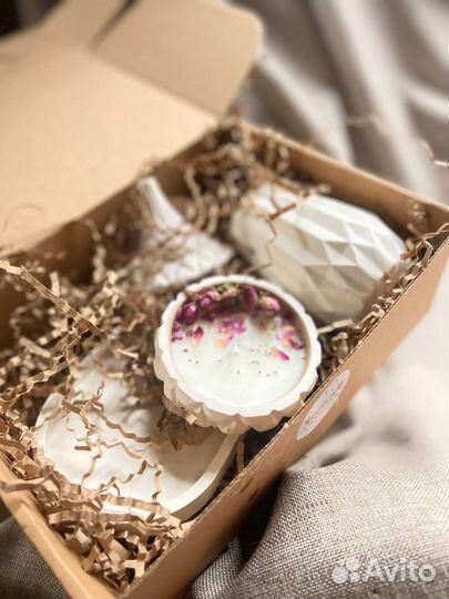 Подарочный набор «Цветочный» с вазочкой