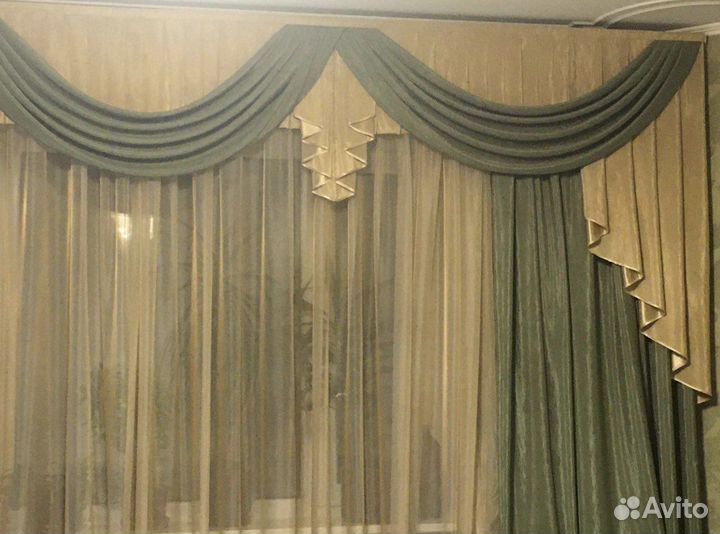 Шторы с ламбрекеном бу. В отличном состоянии