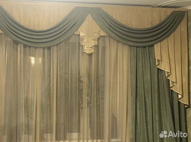 Шторы с ламбрекеном бу. В отличном состоянии