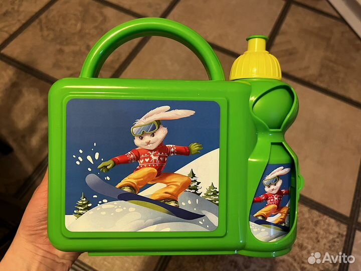 Детский ланчбокс с бутылкой новый