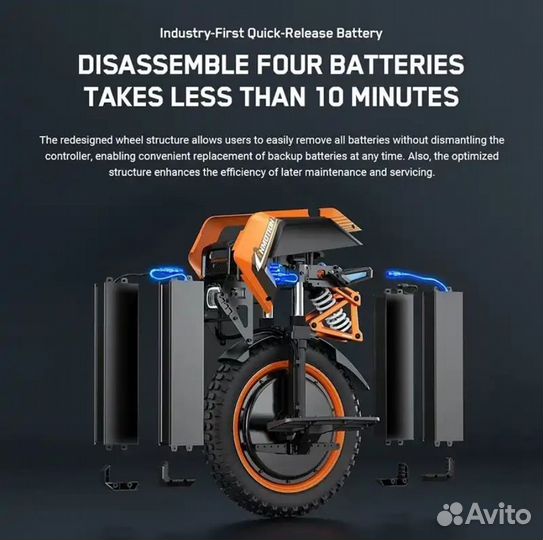 Моноколесо InMotion V14 Adventure 2400 WH 134V 50S