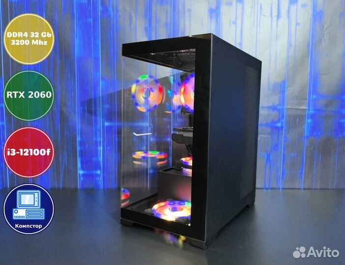 Мощный игровой i3-RTX2060-32DDR4-PBX8451092736-H610