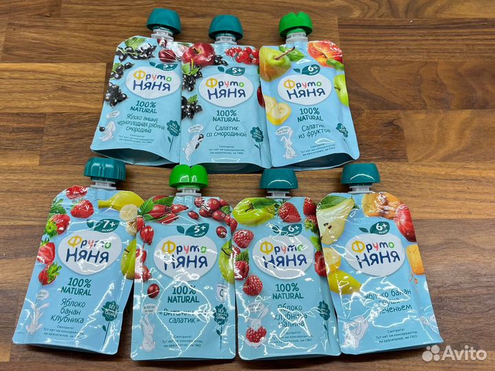 Паучи пюре фруктовое фрутоняня