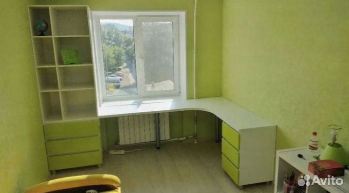 Детская рабочая зона у окна для двоих aa 30