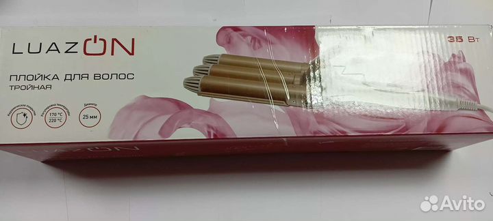 Плойка для волос тройная Luazon