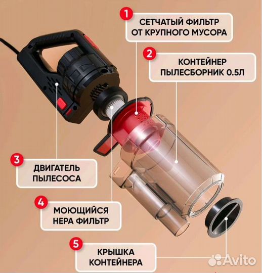 Германия Автомобильный мощный пылесос Power Motors