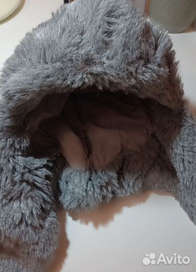 Шапка ушанка зимняя детская на шнурках