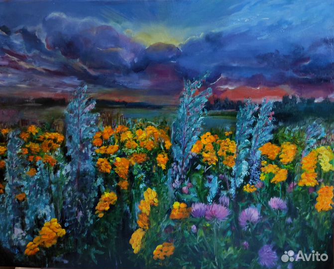 Картина маслом на холсте пейзаж