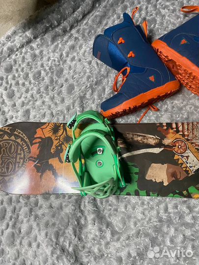 Сноуборд 110 кембер детский комплект USD pro