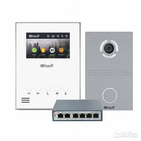 Комплект домофона BAS-IP AU-04LA white