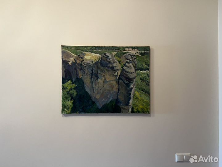 Картина маслом на холсте «Метеоры»