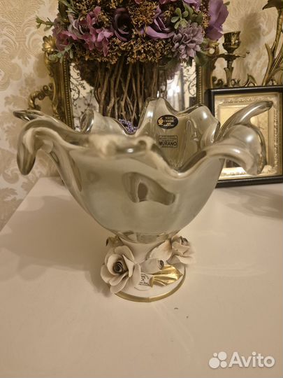 Конфетница и салфетница Мурано Каподимонте