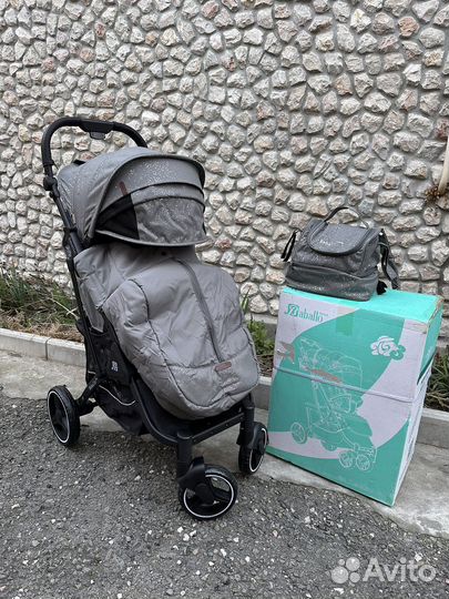Коляска бабало 2023 (темно серая снег )