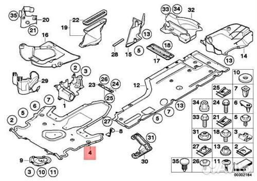 Облицовка днища кузова Е60 Е61