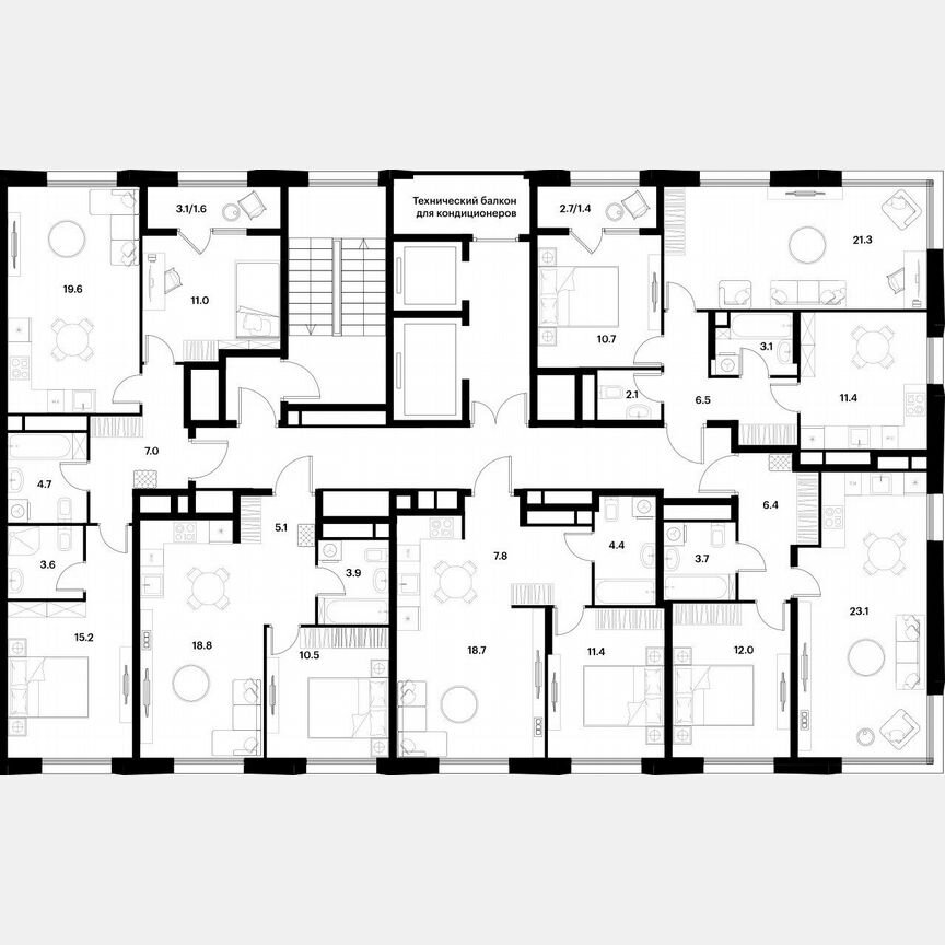 1-к. квартира, 42,3 м², 17/22 эт.
