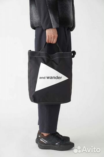 And Wander Cordura Logo Tote Bag Сумка