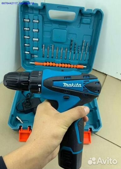 Шуруповерт makita 18v с набором (Арт.87693)