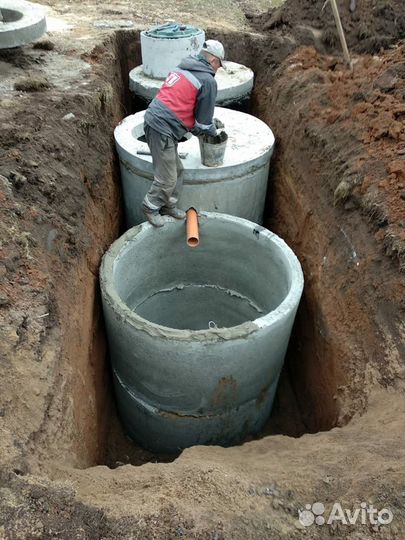 Септик переливной из двух и трёх секций