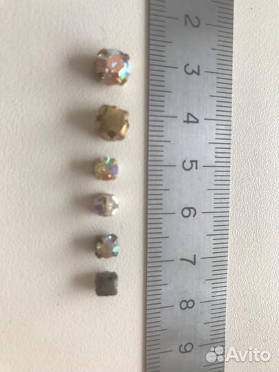 Стразы пришивные клеевые