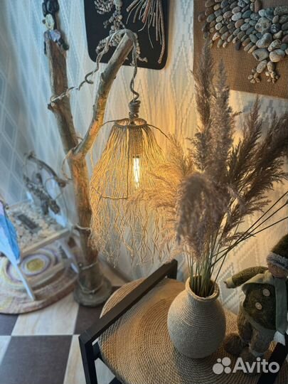 Торшер Деревянный Лофт