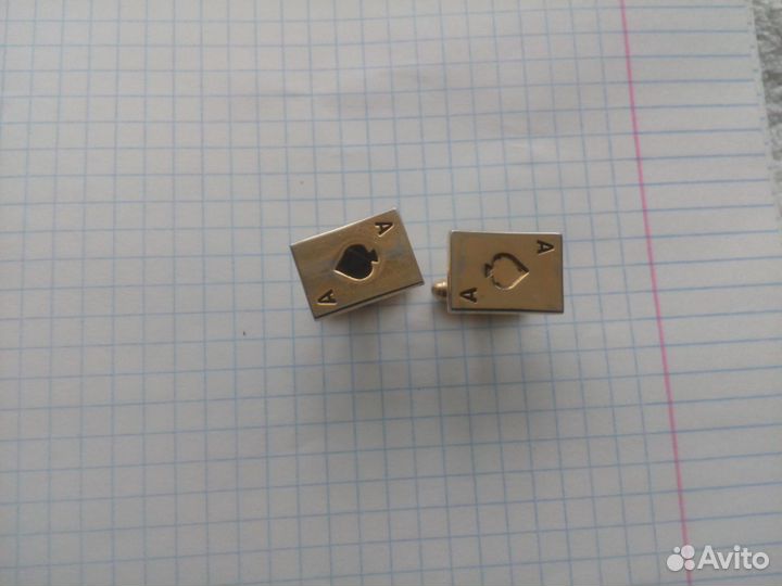 Запонки мужские пиковый туз