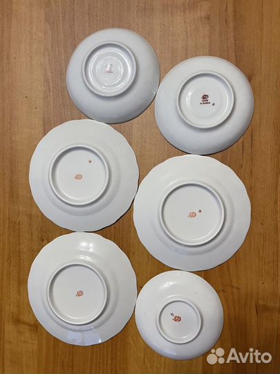 Тарелочки и блюдце лфз от сервиза Март