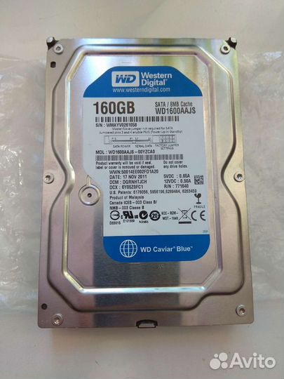 Жесткий диск Western digital 160 GB WD1600aajs