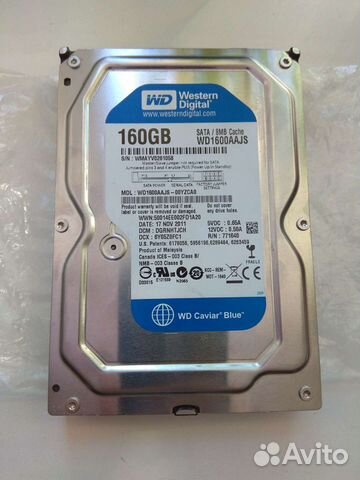Жесткий диск Western digital 160 GB WD1600aajs