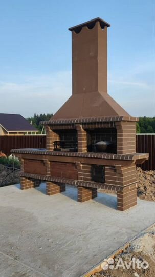 Печь барбекю / Мангал из кирпича