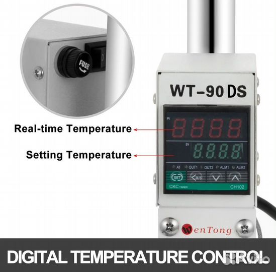 Термопресс WT-90DS для тиснения кожи фольгой 10*13