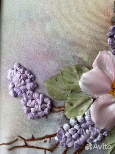 Вышивка лентами картина