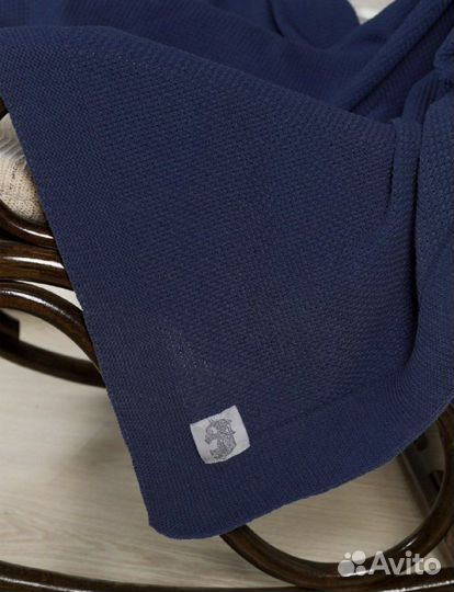 Вязаный плед-покрывало 180*220 см. 100 хлопок