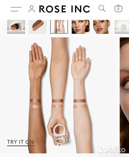 Rose Inc Тени Satin Shimmer duet eyeshadow