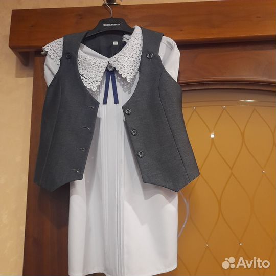 Школьная форма серого цвета. Размер 128
