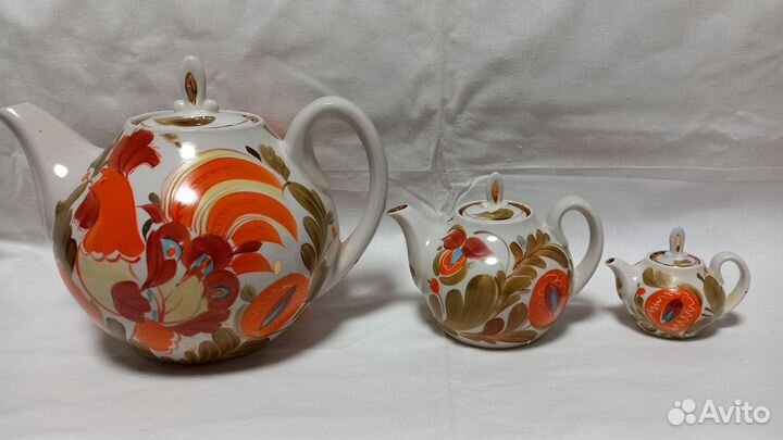 Набор чайников Золотые петушки Городница СССР