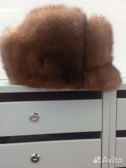 Норковая шапка мужская бу