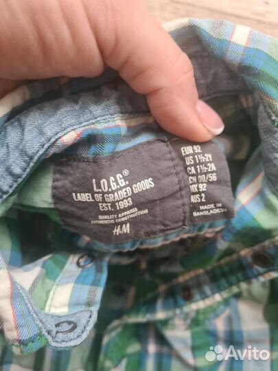 Рубашка H&M 92 для мальчика