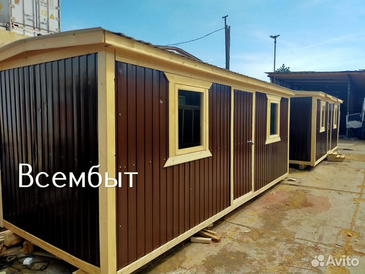 Бытовка 6 на 2 блоки зимняя утепленная