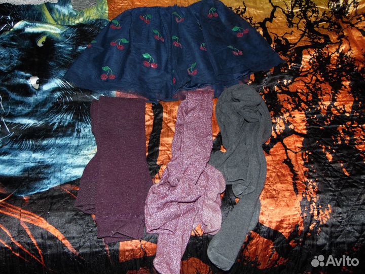 Вещи (платья, кофты, джинсы, колготки) -размер 128