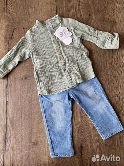 Рубашка муслиновая для мальчика 86 размер