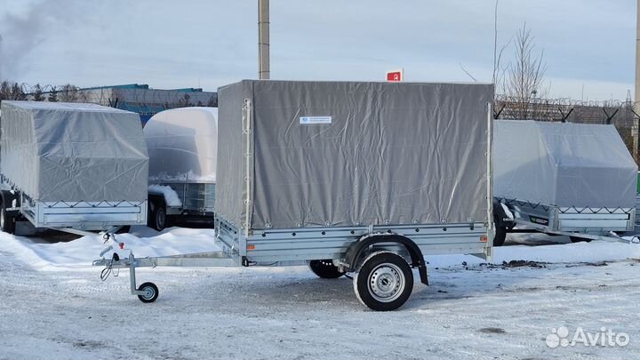 Прицеп мзса 817702 2,5*1,5 с ерво-тентом серый/ бе