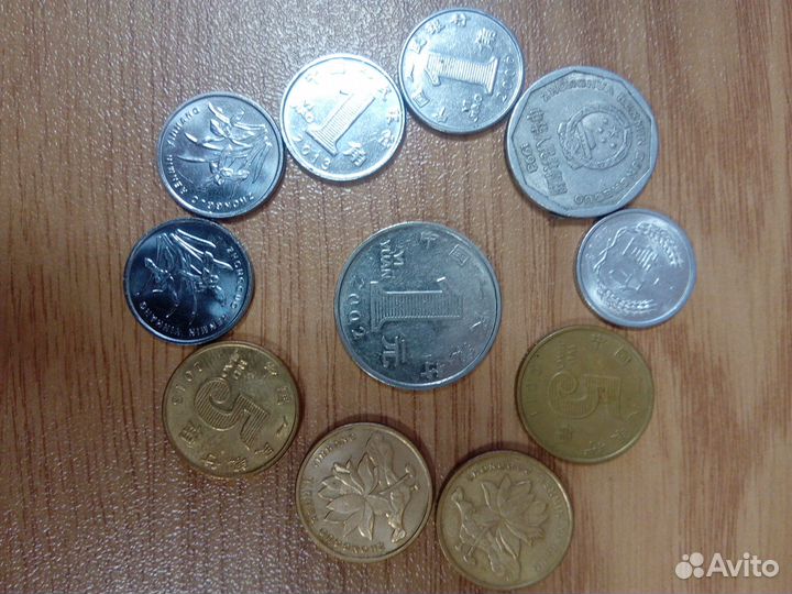 Китай банкноты и монеты