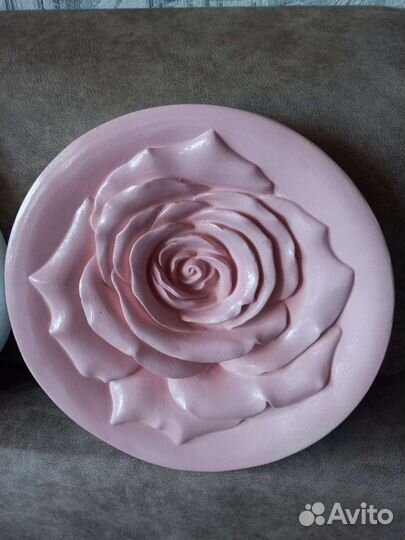 3D Роза панно из гипса